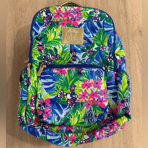 EUC Lilly Pulitzer x Disney Minnie Daisy Floral Backpack - Picture 4 of 13